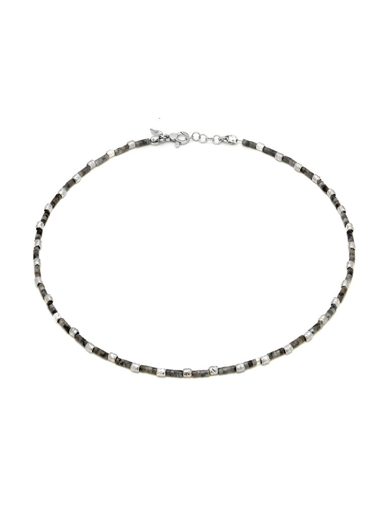 COLLANA UOMO TANGO IN ARGENTO 925 E LABRADORITE GIOVANNI RASPINI