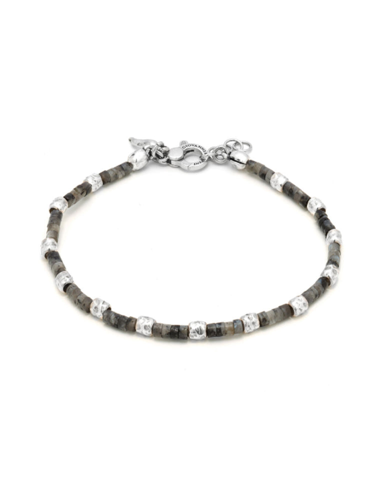 BRACCIALE UOMO TANGO I ARGENTO E LABRADORITE GIOVANNI RASPINI