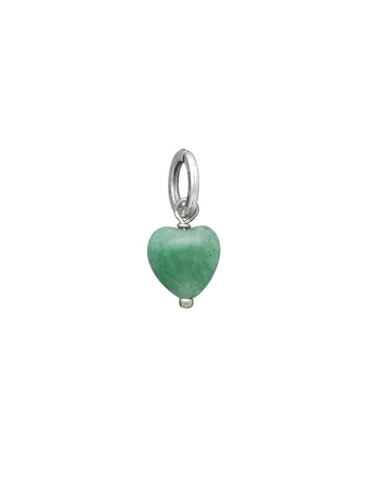 CHARM DONNA CUORE AVVENTURINA VERDA E ARGENTO 925 GIOVANNI RASPINI