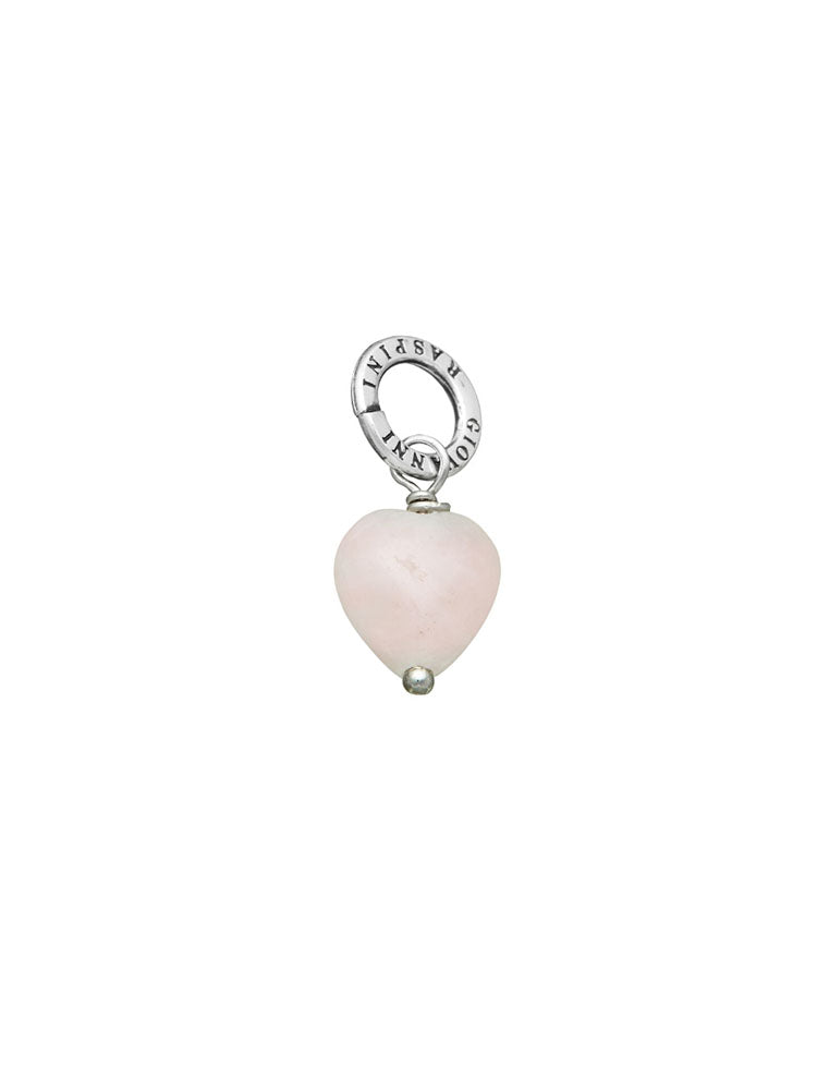 CHARM DONNA CUORE QUARZO ROSA E IN ARGENTO 925 GIOVANNI RASPINI