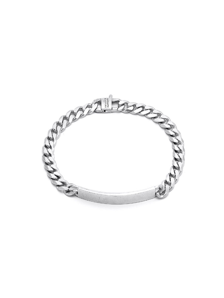 BRACCIALE UOMO GRUMETTA CON PIASTRINA IN ARGENTO 925 GIOVANNI RASPINI
