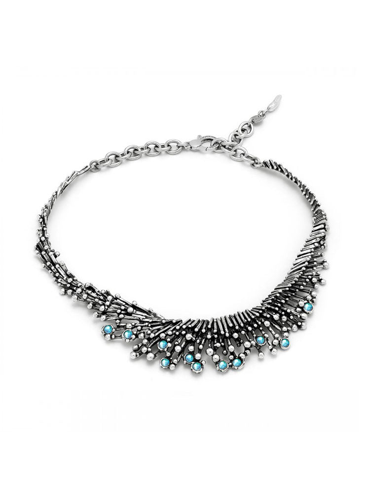 COLLANA A GIROCOLLO DONNA FIREWORKS IN ARGENTO GIOVANNI RASPINI