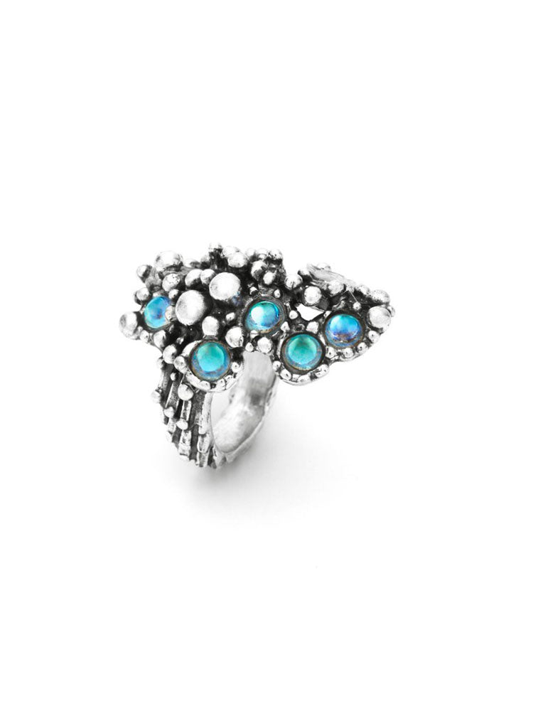 ANELLO A FANTASIA DONNA FIREWORKS GRANDE IN ARGENTO 925GIOVANNI RASPINI