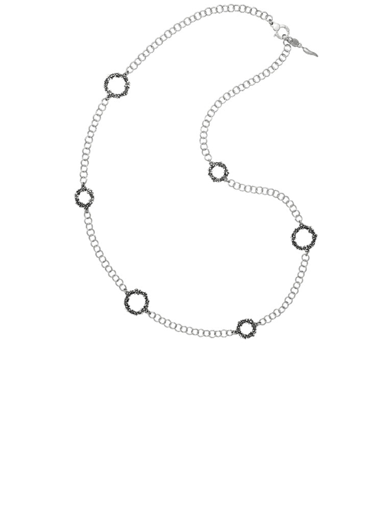 COLLANA DONNA LUNGA MILLEFIORI IN ARGENTO 925 GIOVANNI RASPINI
