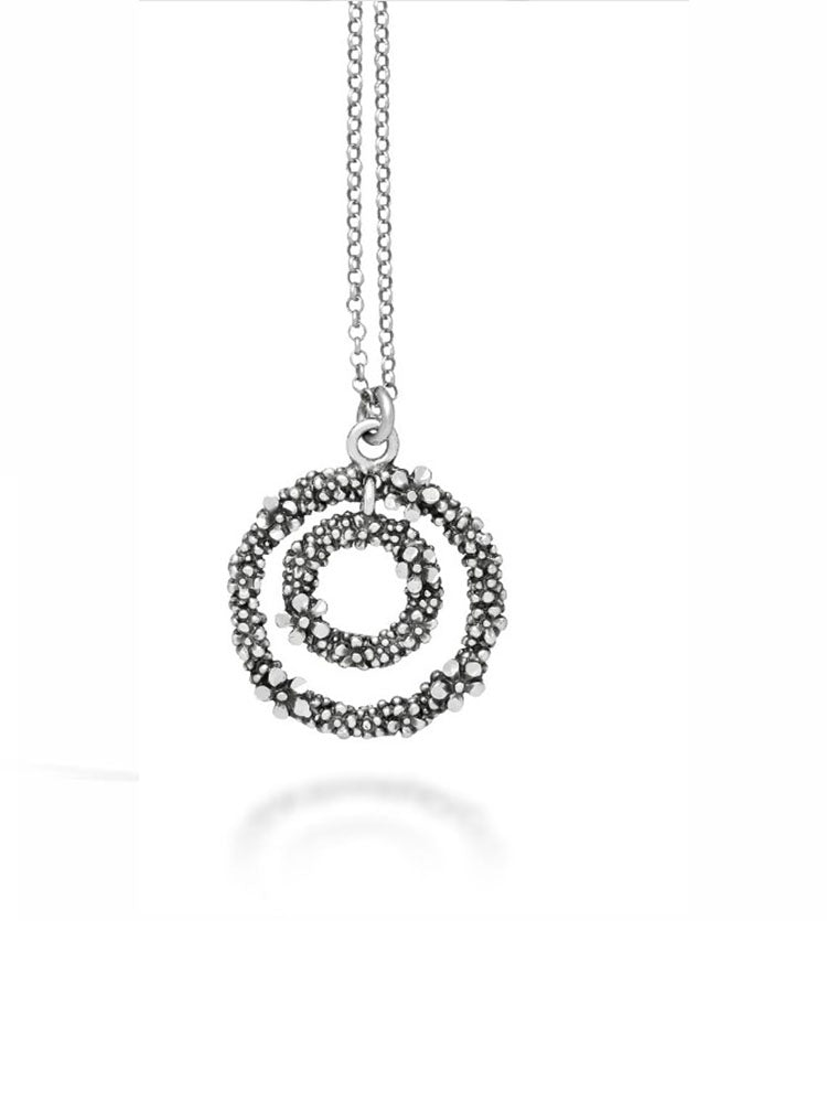 COLLANA PENDENTE DONNA MILLEFIORI IN ARGENTO GIOVANNI RASPINI