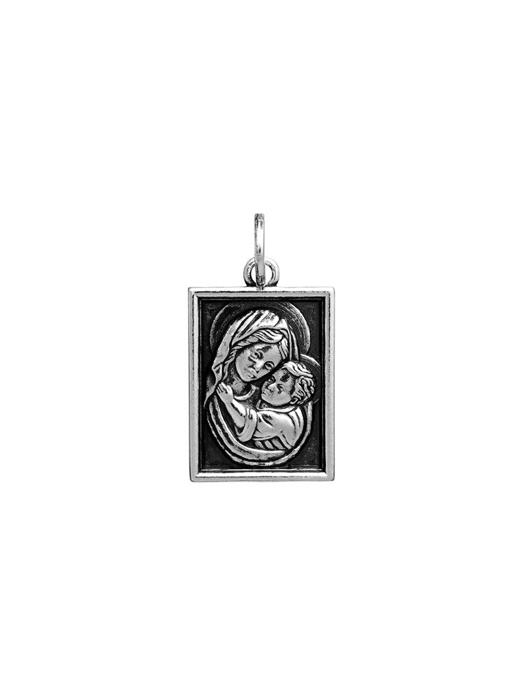 CHARM UNISEX MADONNA CON BAMBINO GRANDE IN ARGENTO 925 GIOVANNI RASPINI