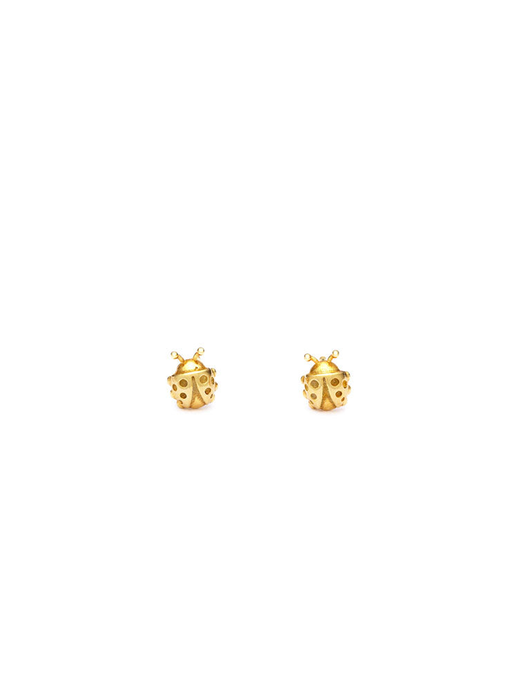 ORECCHINI DONNA COCCINELLA MINI DORATI IN ARGENTO 925 GIOVANNI RASPINI