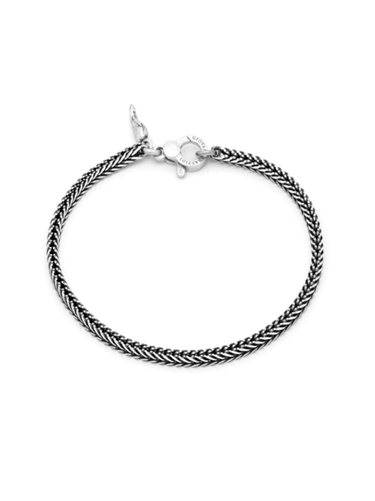 BRACCIALE UOMO TRECCIA QUADRA PICCOLA 21 CM GIOVANNI RASPINI
