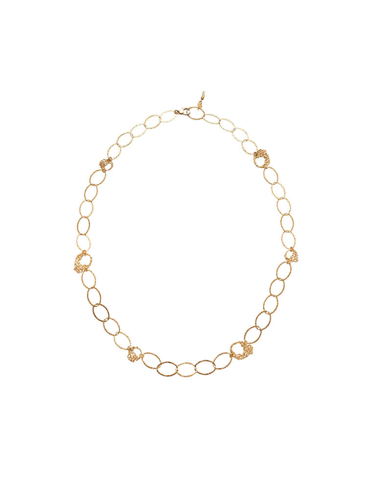 COLLANA DONNA CORAL LUNGA IN ARGENTO DORATO GIOVANNI RASPINI