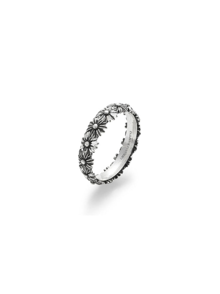 ANELLO DONNA FASCIA DI MARGHERITE SHINE IN ARGENTO GIOVANNI RAPSINI