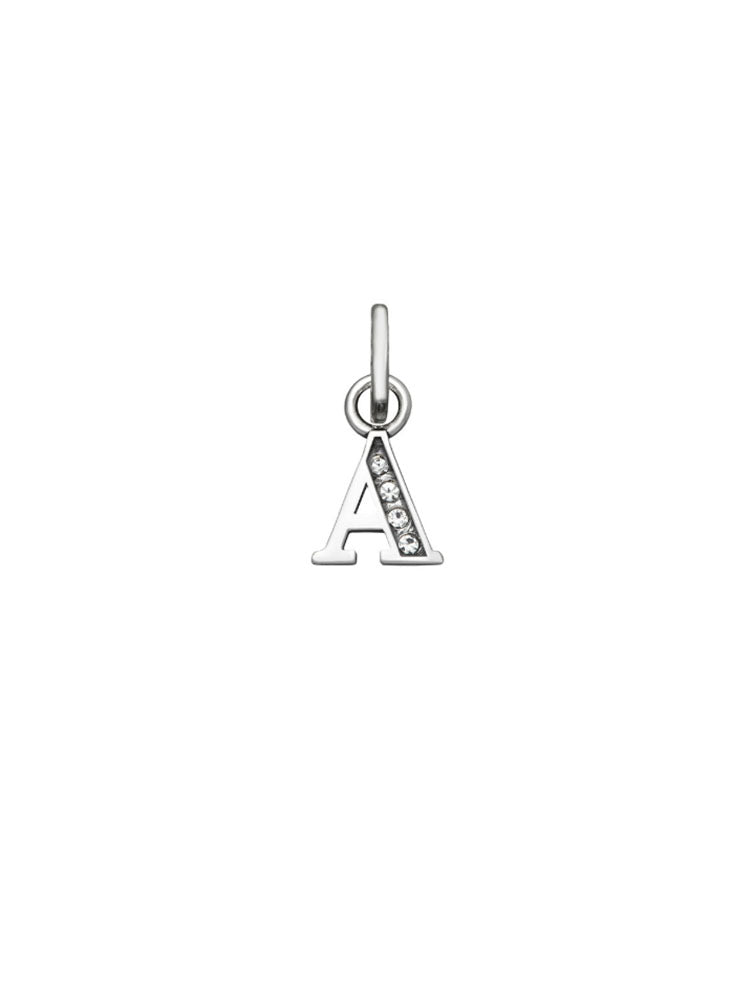 CHARM UNISEX MINI "A" CRYSTAL IN ARGENTO GIOVANNI RASPINI