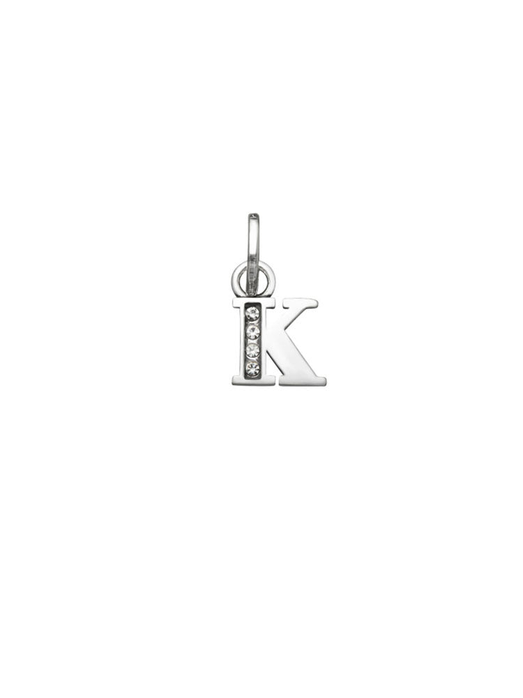 CHARM UNISEX MINI "K" CRYSTAL IN ARGENTO GIOVANNI RASPINI