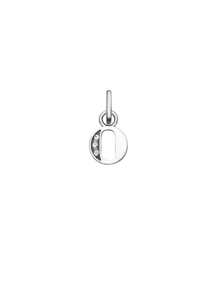 CHARM UNISEX MINI "O" CRYSTAL IN ARGENTO GIOVANNI RASPINI