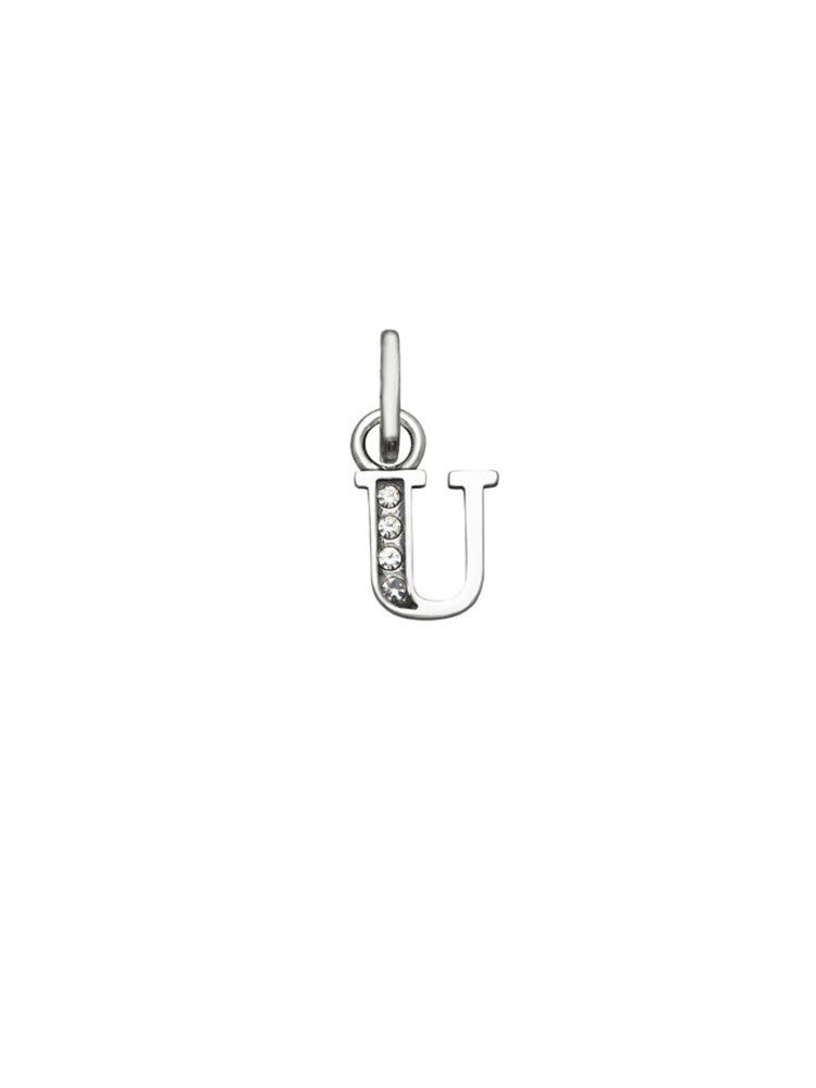 CHARM UNISEX MINI "U" CRYSTAL IN ARGENTO GIOVANNI RASPINI