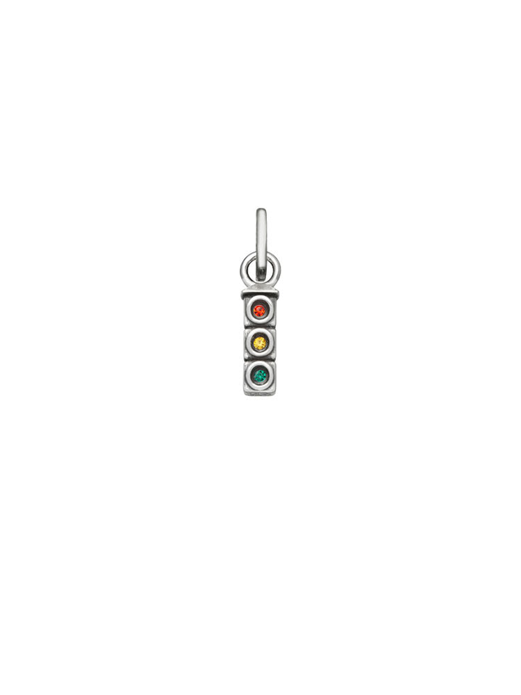 CHARM UNISEX MINI SEMAFORO CRYSTAL MULTICOLOR IN ARGENTO GIOVANNI RASPINI
