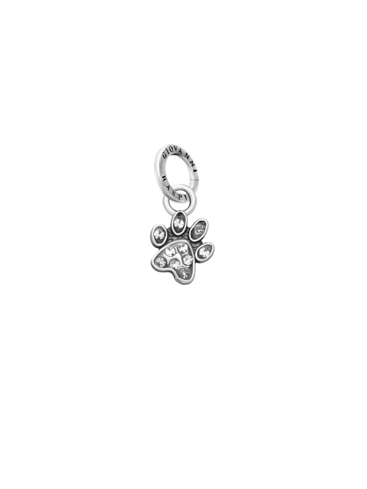 CHARM UNISEX MINI ZAMPA CRYSTAL BIANCO IN ARGENTO GIOVANNI RASPINI