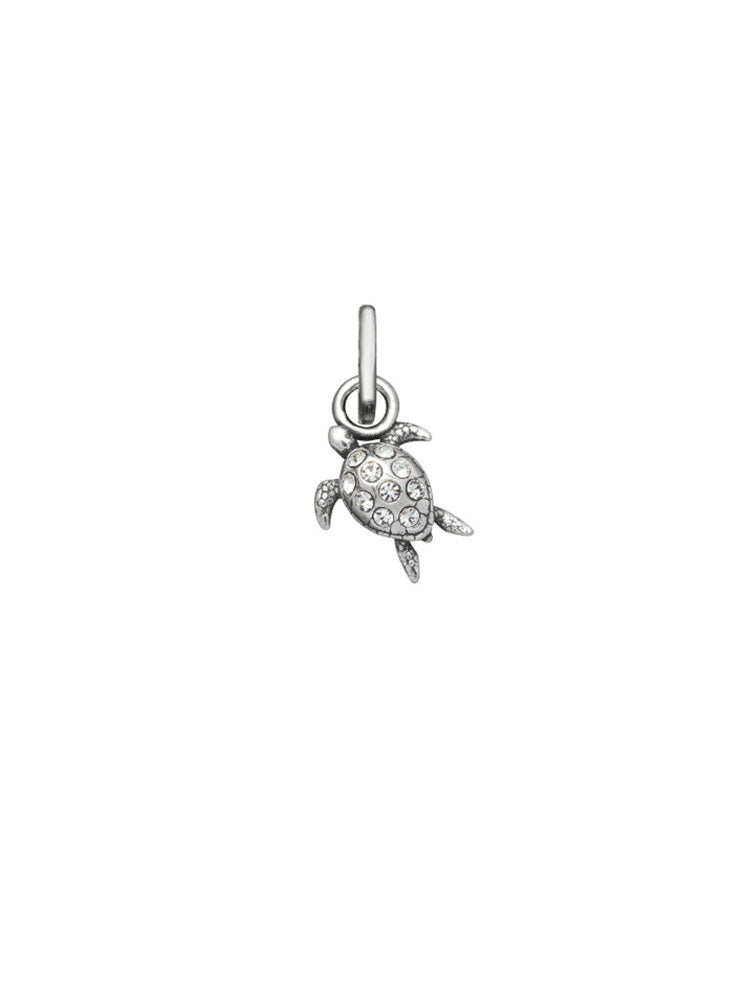 CHARM DONNA MINI TARTARUGA CRYSTAL BIANCO IN ARGENTO GIOVANNI RASPINI