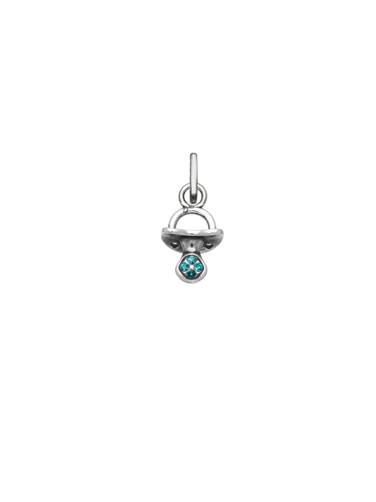 CHARM DONNA MINI PENDENTE CIUCCIO CRYSTAL AZZURRO IN ARGENTO GIOVANNI RASPINI
