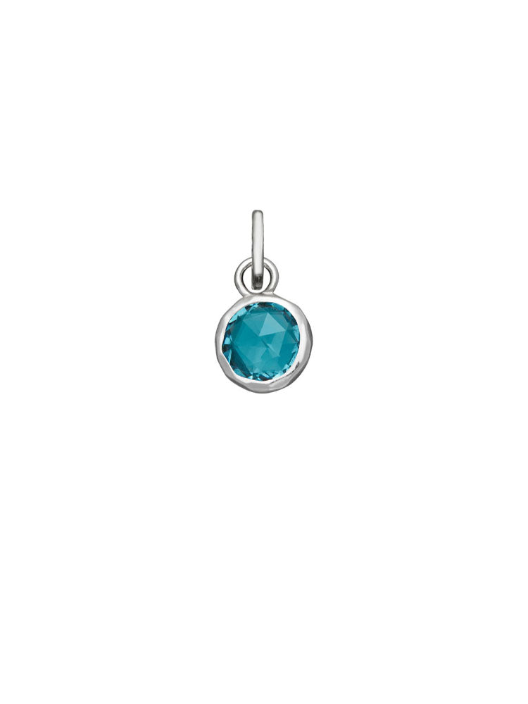 CHARM UNISEX MINI PENDENTE CRYSTAL AZZURRO IN ARGENTO GIOVANNI RASPINI