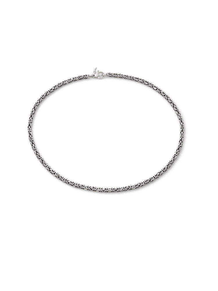 COLLANA UOMO BIZANTINA QUADRA PICCOLA IN ARGENTO GIOVANNI RASPINI
