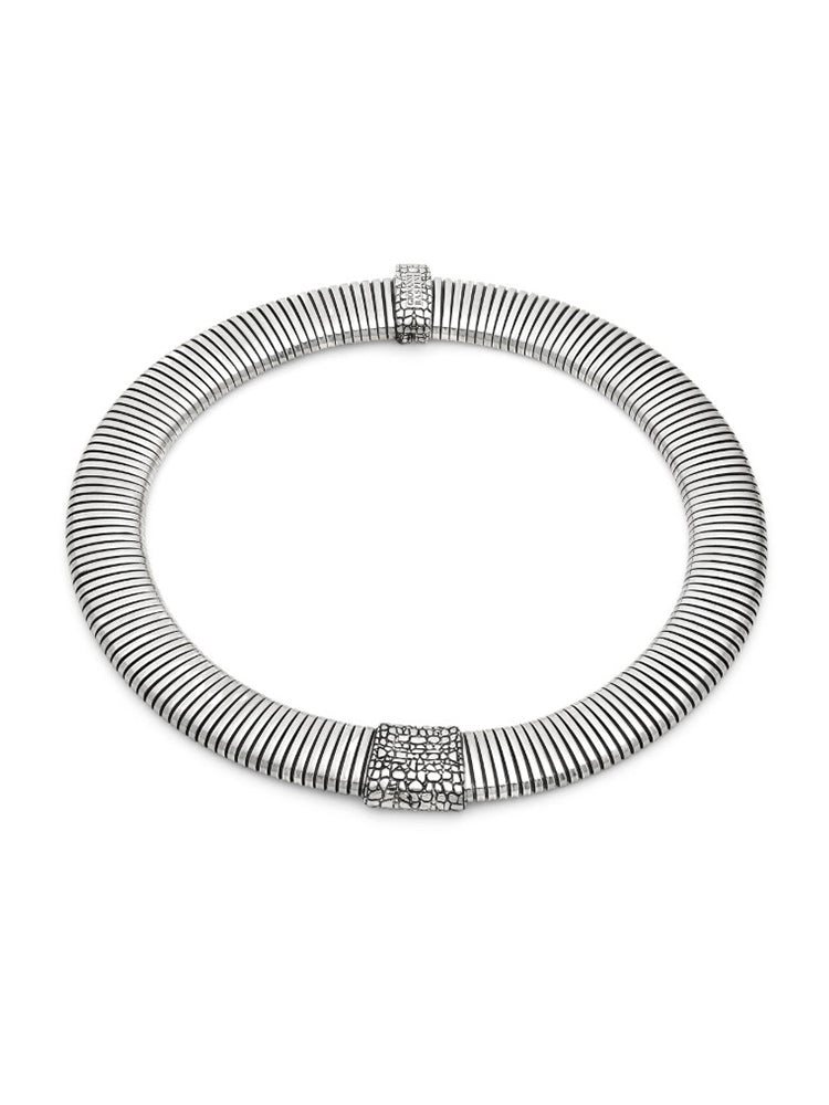 COLLANA DONNA TUBOGAS CROCO IN ARGENTO GIOVANNI RASPINI