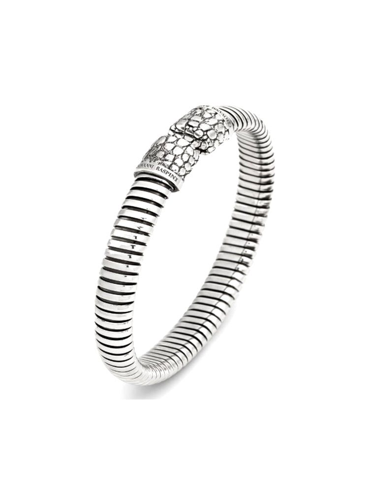 BRACCIALE DONNA TUBOGAS CROCO PICCOLO IN ARGENTO GIOVANNI RASPINI