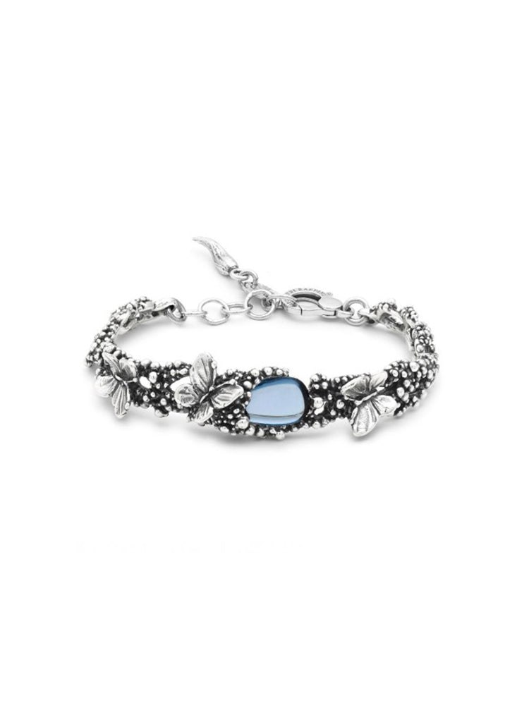 BRACCIALE DONNA FARFALLE CON CRISTALLO BLU A GOCCIA GIOVANNI RASPINI
