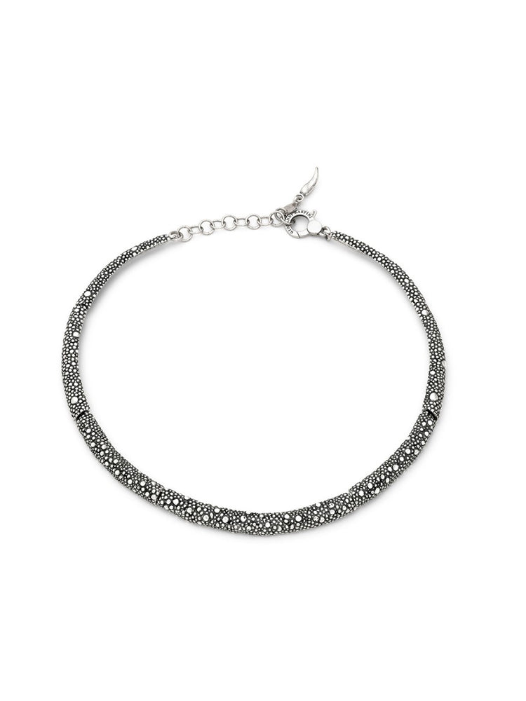 COLLANA DONNA RIGIDA PETIT PERLAGE IN ARGENTO GIOVANNI RASPINI