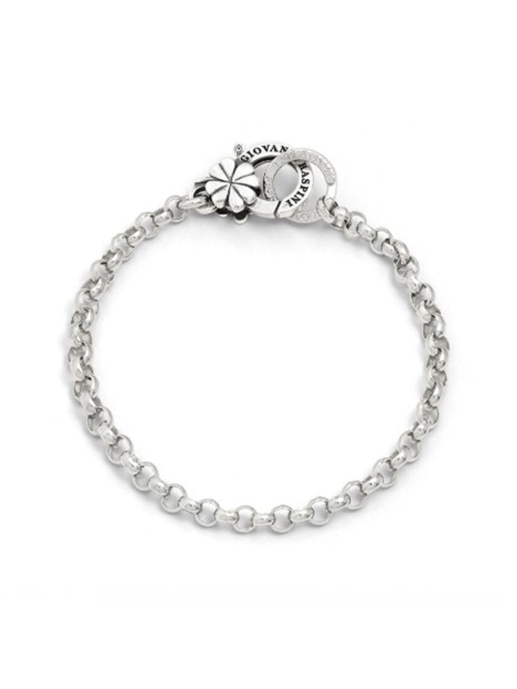BRACCIALE DONNA BRISE' CHIUSURA CON QUADRIFOGLIO IN ARGENTO GIOVANNI RASPINI