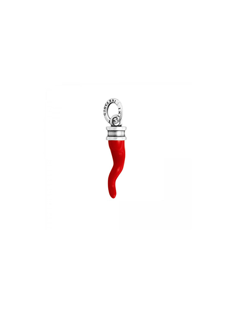 CHARM UNISEX CORNO ROSSO PICCOLO CLASSICO IN ARGENTO GIOVANNI RASPINI