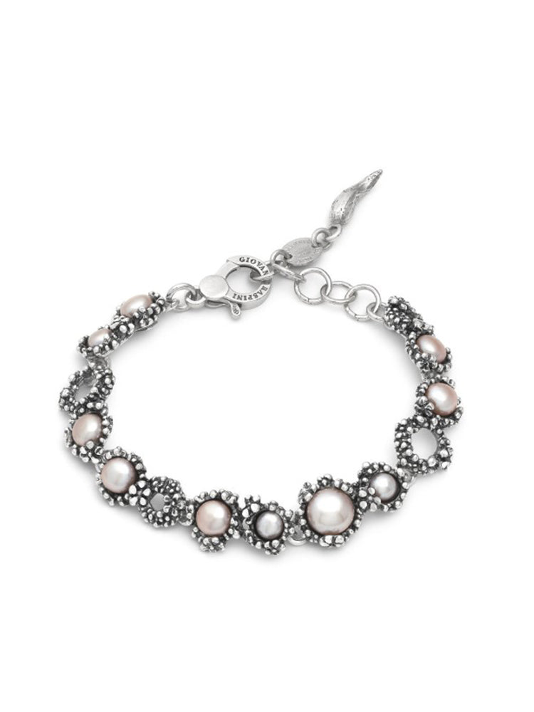 BRACCIALE DONNA BLOSSOM IN ARGENTO CON PERLE GIOVANNI RASPINI