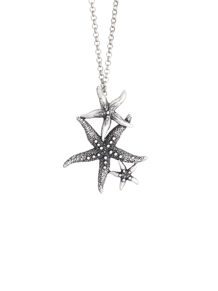 COLLANA DONNA STELLE MARINE LUNGA IN ARGENTO GIOVANNI RASPINI