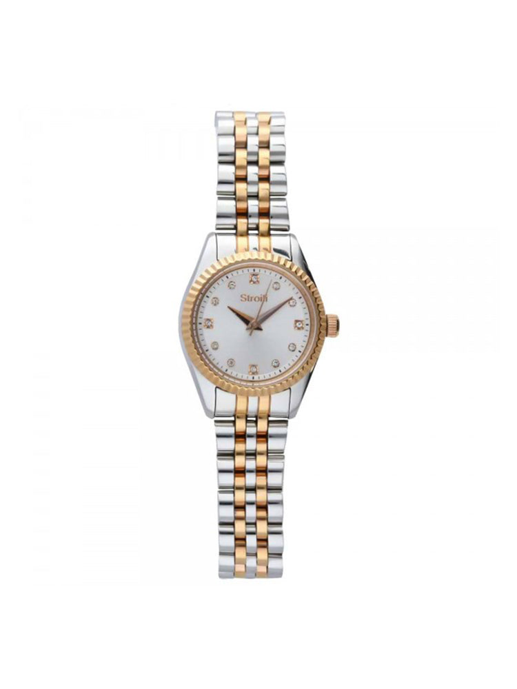 OROLOGIO DONNA AMALFI QUADRANTE SILVER CINTURINO BICOLORE STROILI