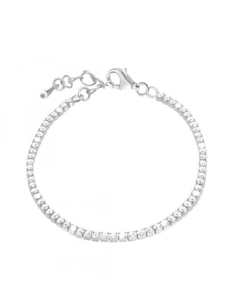BRACCIALE DONNA IN METALLO RODIATO CON STRASS STROILI