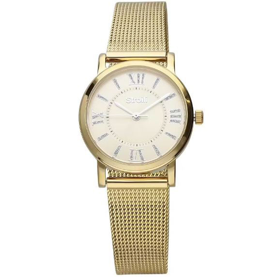 OROLOGIO DONNA BRERA SOLO TEMPO IN ACCIAIO DORATO STROILI