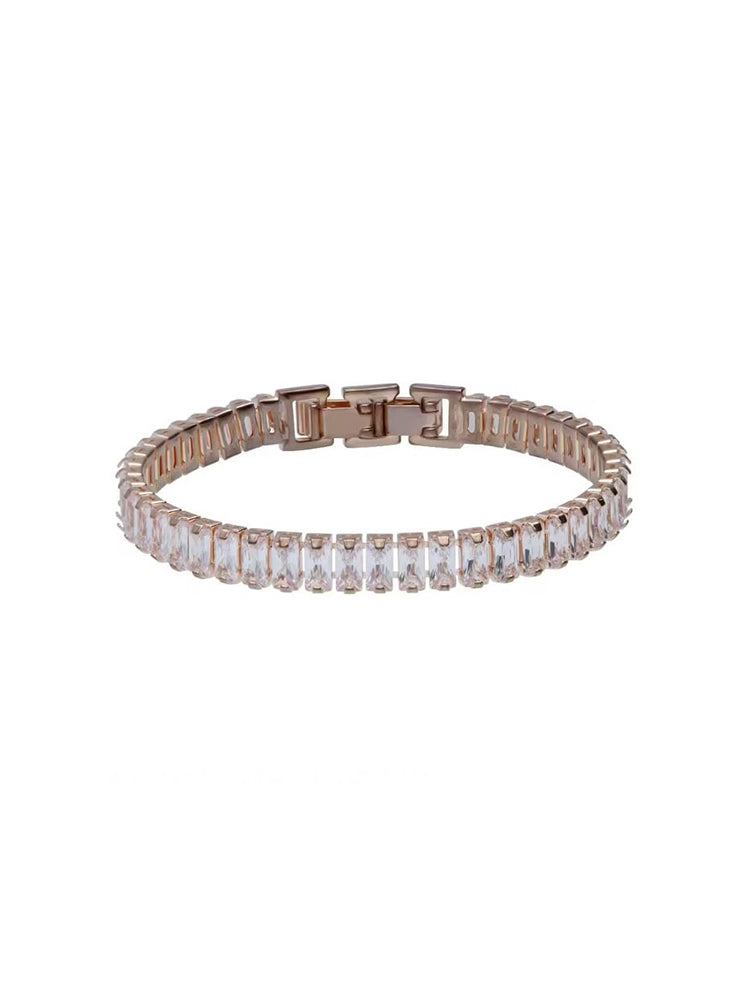 BRACCIALE DONNA IN METALLO ROSATO E CRISTALLI STROILI