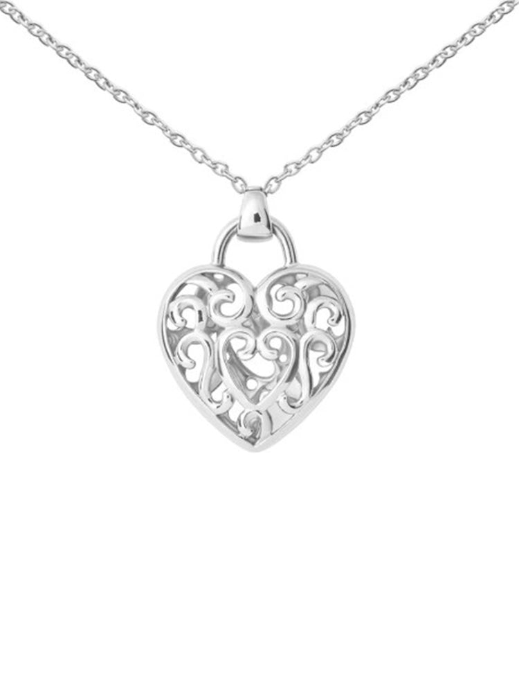 COLLANA DONNA IN ACCIAIO CON CUORE TRAFORATO STROILI