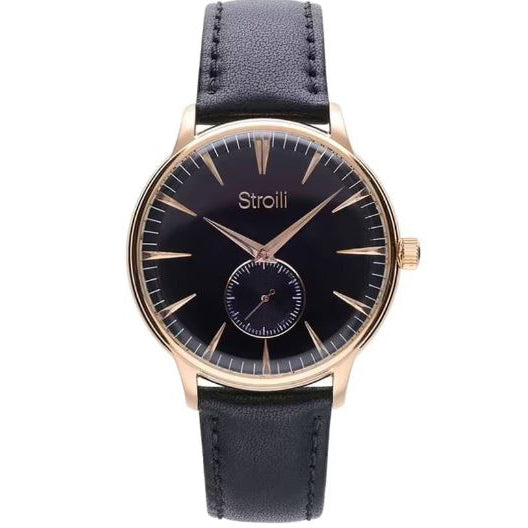 OROLOGIO UOMO TOKYO SOLO TEMPO IN PELLE NERO STROILI