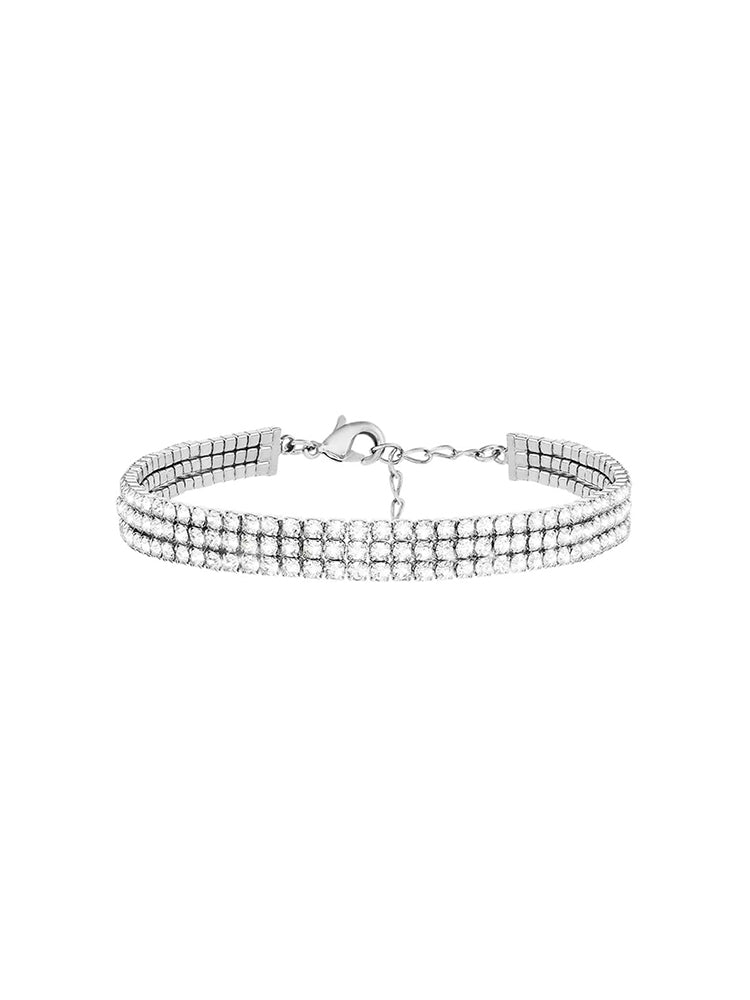 BRACCIALE DONNA ROMANTIC SHINE SILVER CON STRASS STROILI