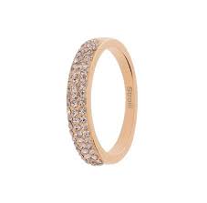 ANELLO DONNA A FASCIA IN METALLO ROSATO CON STRASS MIS 14 STROILI