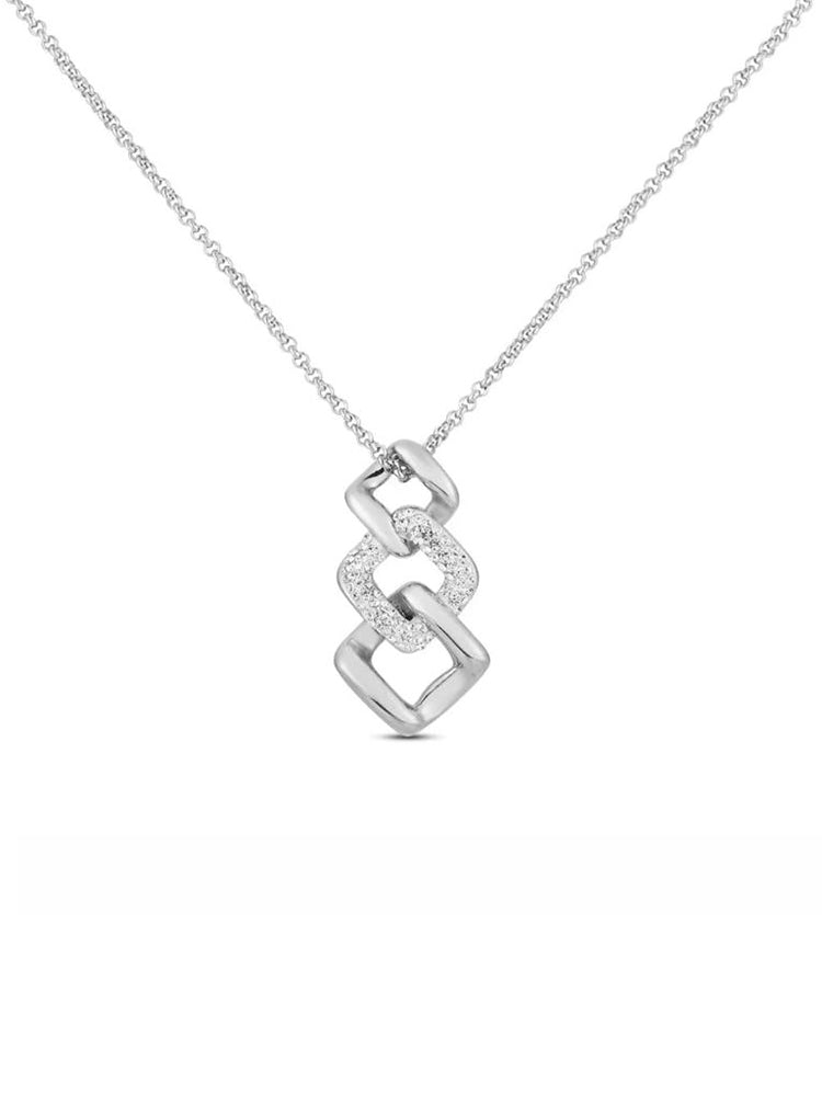 COLLANA DONNA LADY PHANTASYA, IN ACCIAIO SILVER ED ELEMENTI CON CRISTALLI STROILI