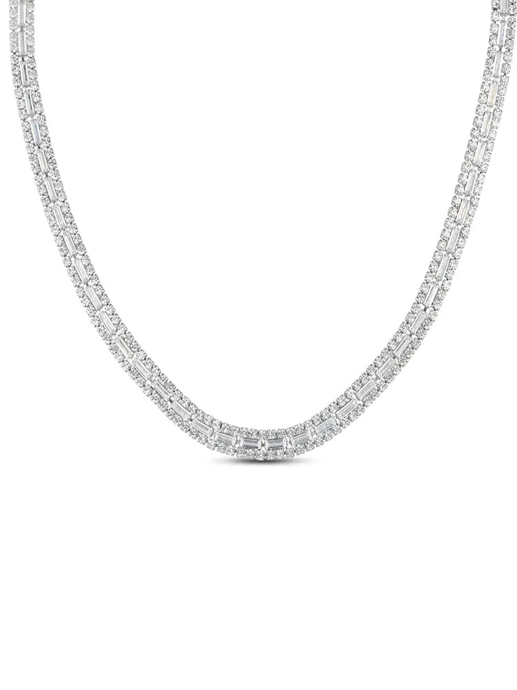 COLLANA DONNA ROMANTIC SHINE IN ACCIAIO SILVER E CRISTALLI STROILI