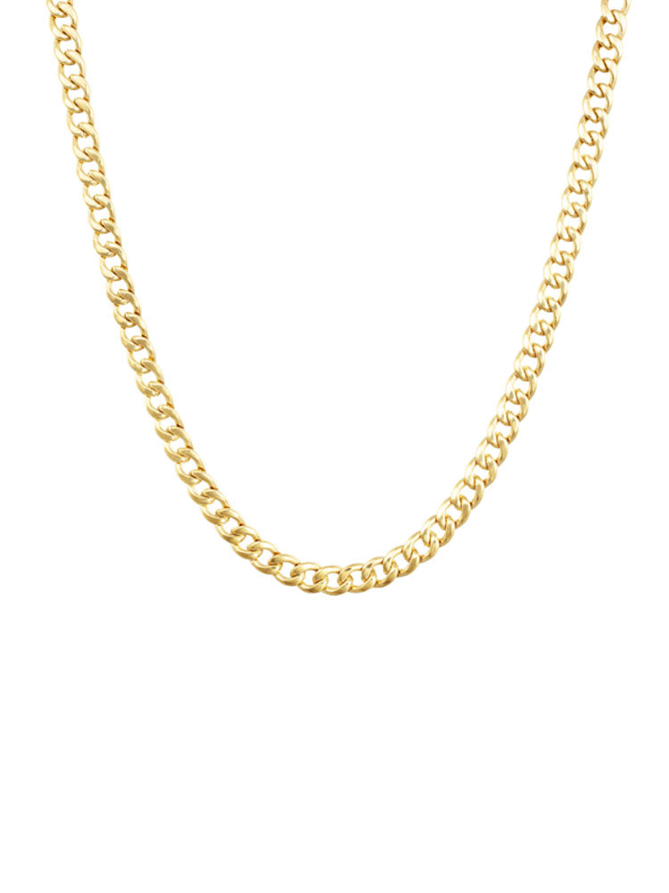 COLLANA DONNA IN ACCIAIO DORATO CON MAGLIA GROUMETTE STROILI