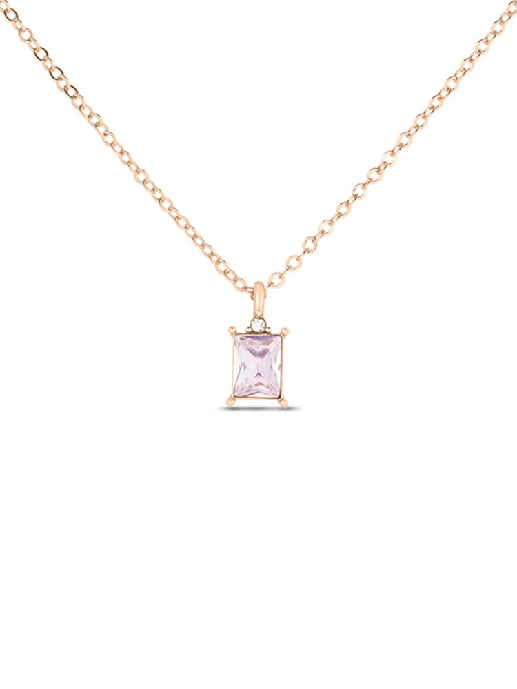 COLLANA DONNA VIOLETY IN OTTONE ROSA E CRISTALLO STROILI