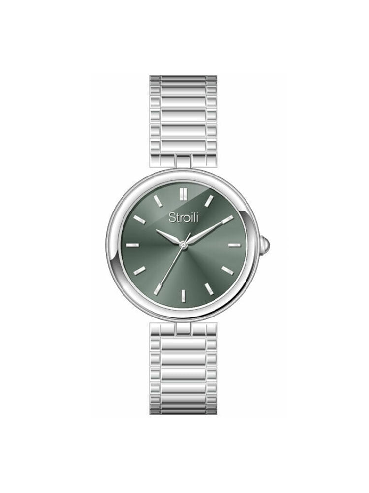 OROLOGIO DONNA SOLO TEMPO IN ACCIAIO CON QUADRANTE VERDE STROILI