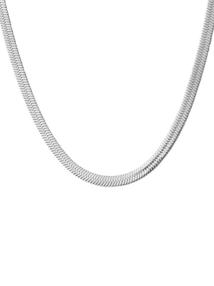 COLLANA DONNA IN ACCIAIO CON MAGLIA SNAKE PIATTA STROILI