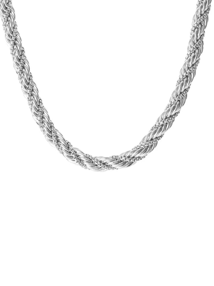 COLLANA DONNA IN ACCIAIO INTRECCIATA GIROCOLLO STROILI