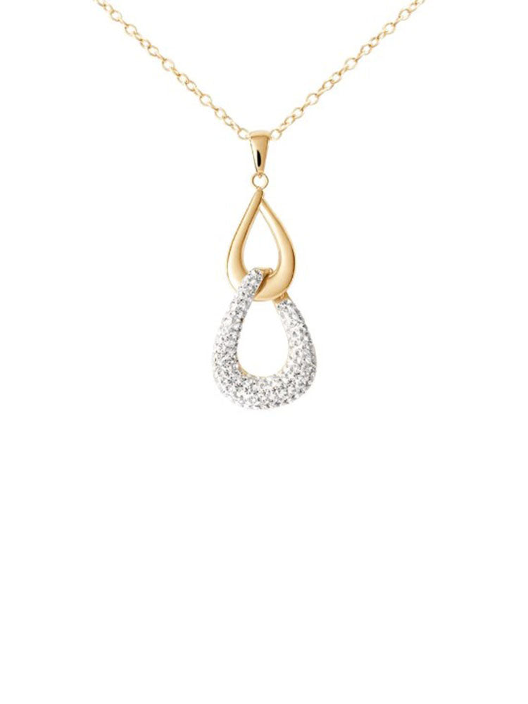 COLLANA DONNA PENDENTE LADY PHANTASYA ACCIAIO ROSA E CRISTALLO BIANCO STROILI