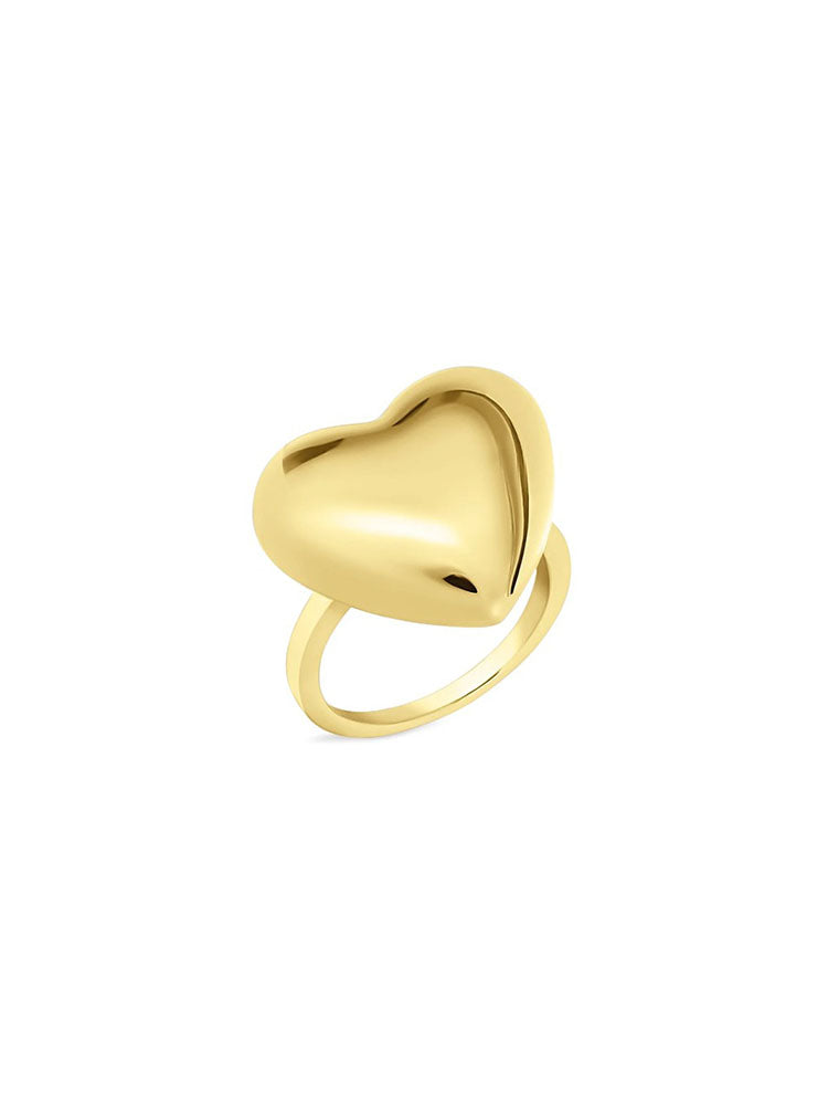 ANELLO DONNA LADY CODE CUORE ACCIAIO DORATO MISURA 12 STROILI