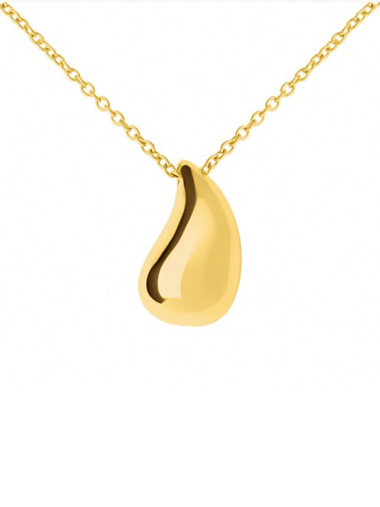 COLLANA DONNA IN ACCIAIO DORATO CON GOCCIA STROILI